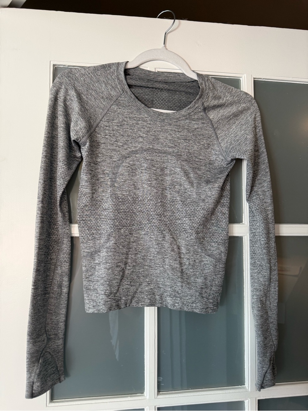 lululemon athletica Heather Gray Long-Sleeve Seamless Top
